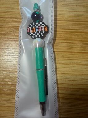 Teacher Charm Green Ballpoint Pen